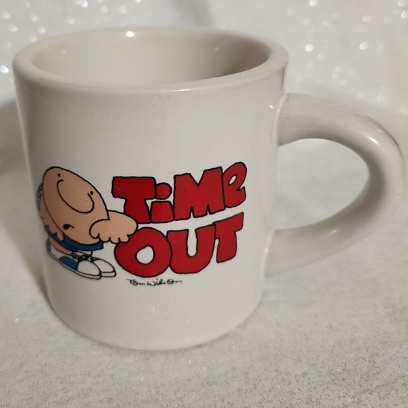 ZIGGY "TIME OUT" VTG KOREA STONEWARE UNIVERSAL PRESS TOM WILSON COFFEE CUP 1982 - Picture 1 of 8
